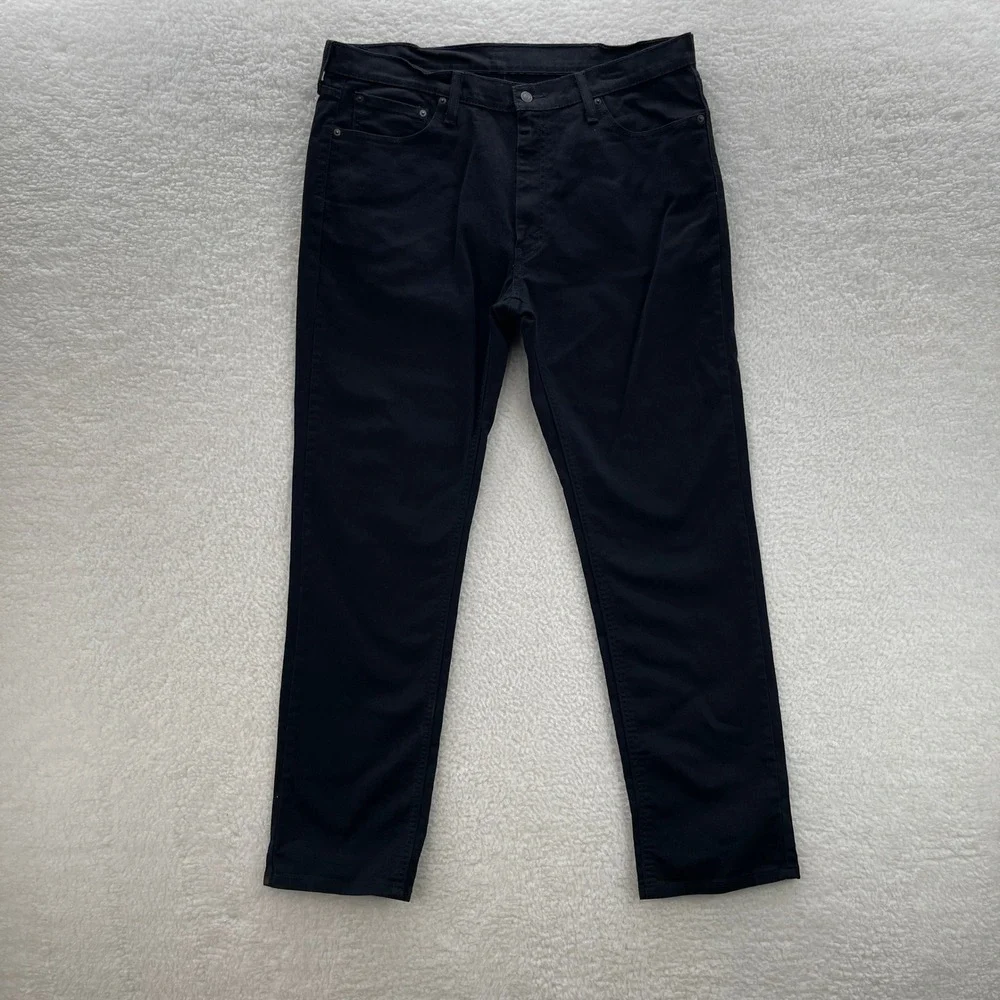 Levis 541 Jeans Mens 38x34 Black Athletic Tapered Dark Wash Stretch Denim Preppy